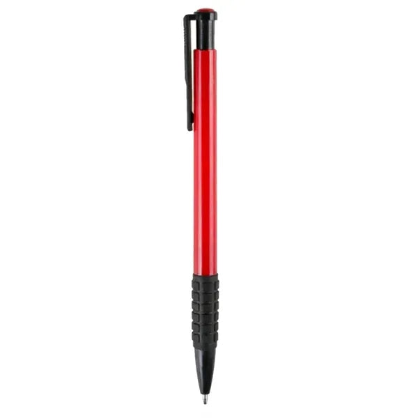 Retractable Plastic Ballpoint Pen w/ Comfortable Grip
