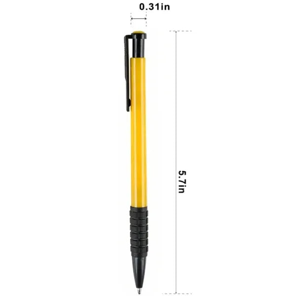 Retractable Plastic Ballpoint Pen w/ Comfortable Grip