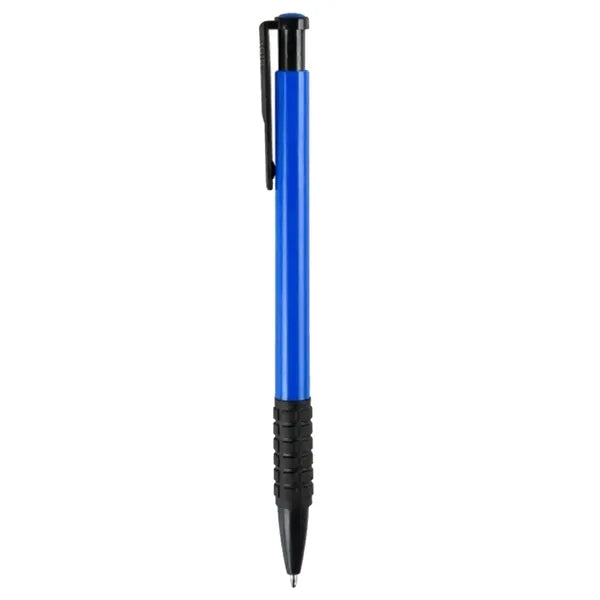 Retractable Plastic Ballpoint Pen w/ Comfortable Grip