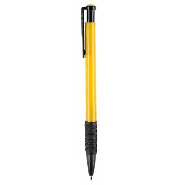 Retractable Plastic Ballpoint Pen w/ Comfortable Grip