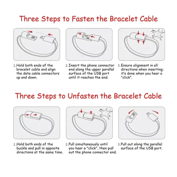 Creative Bracelet Fast Charging Portable Data Cable