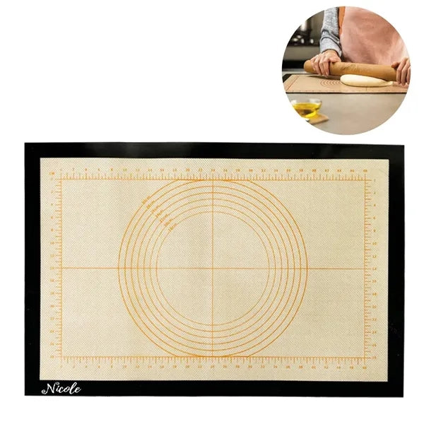 Food Grade Non-Stick Silicone Baking Mat w/ Ruler Markings