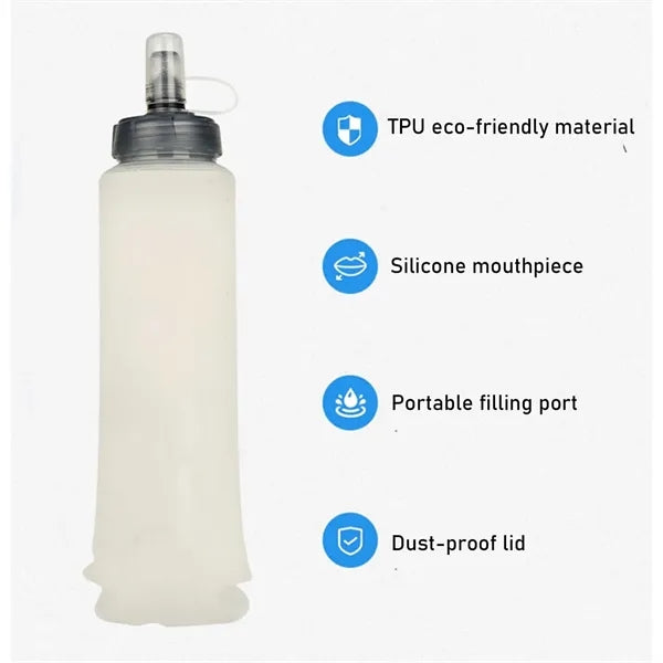 17 oz Collapsible Sports Flexible Water Bottle