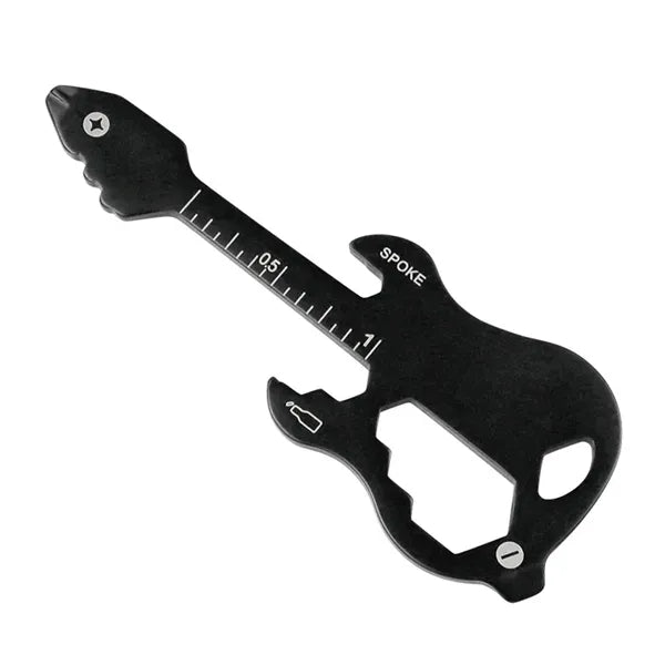 12 in 1 Stainless Steel Guitar Shape Multi Tool Keychain
