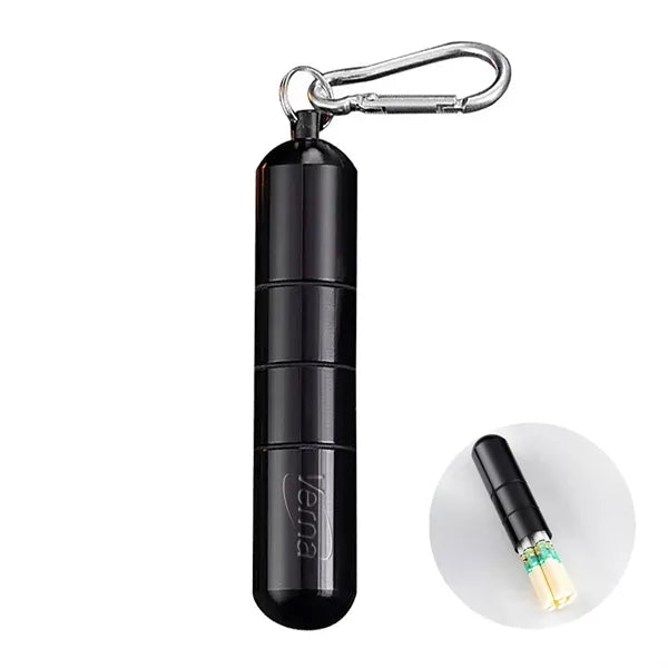 Portable Metal Cigarette Tube Holder w/ Carabiner
