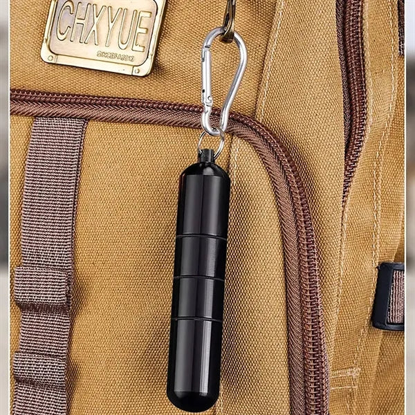 Portable Metal Cigarette Tube Holder w/ Carabiner