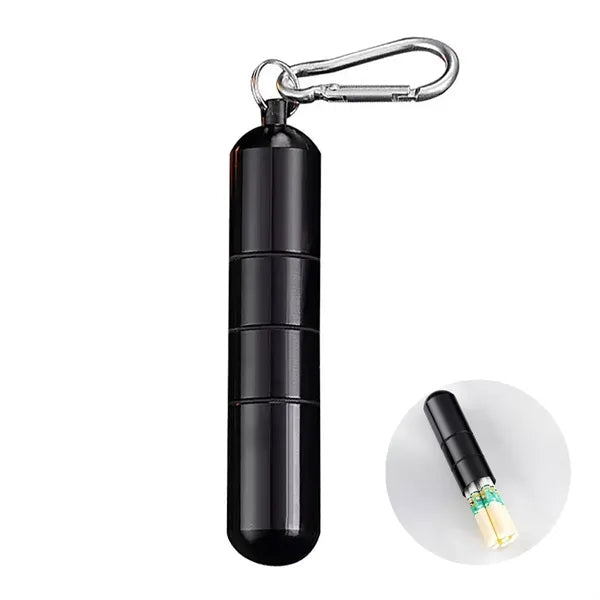Portable Metal Cigarette Tube Holder w/ Carabiner