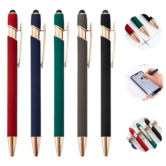 Softy Touch Screen Metal Ballpoint pen With Stylus