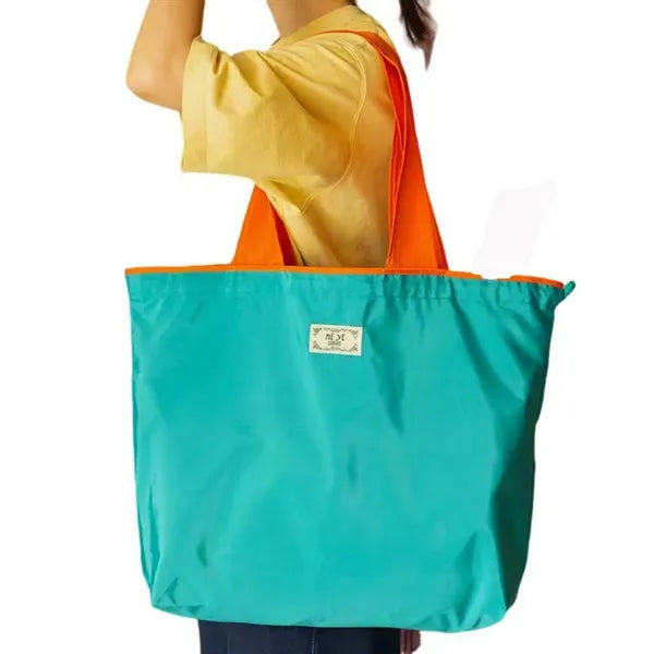 Large Drawstring Waterproof Foldable Shopping Bag