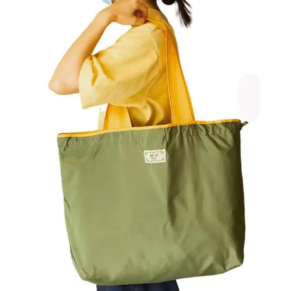 Large Drawstring Waterproof Foldable Shopping Bag