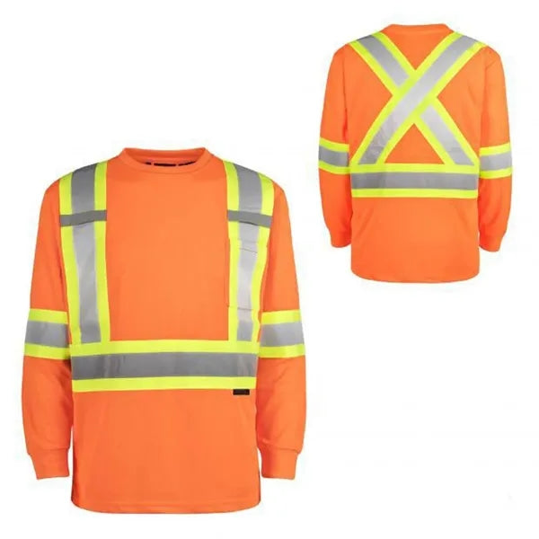 Hi-Vis Reflective Long Sleeve Safety Work Shirt