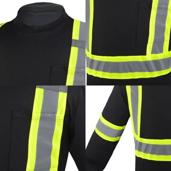 Hi-Vis Reflective Long Sleeve Safety Work Shirt
