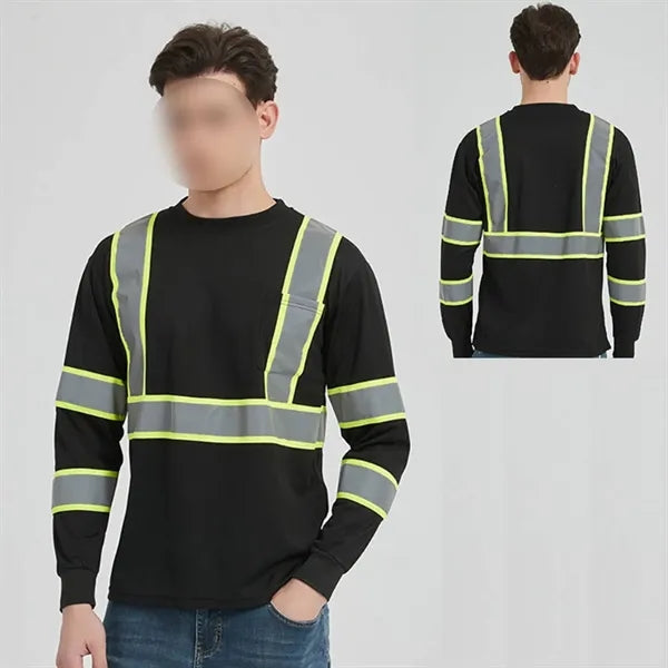 Hi-Vis Reflective Long Sleeve Safety Work Shirt