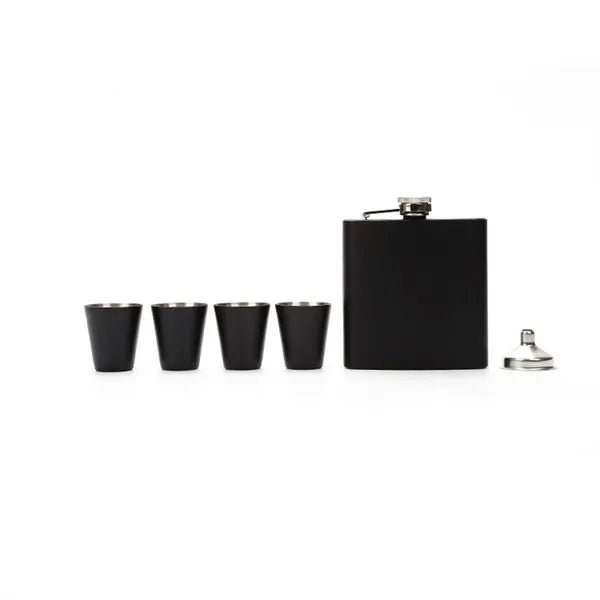 6Pcs 7oz Stainless Steel Flask Set w/ Box