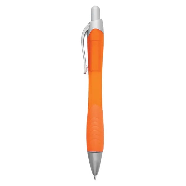 Translucent Plastic Push-Button Ballpoint-Pen