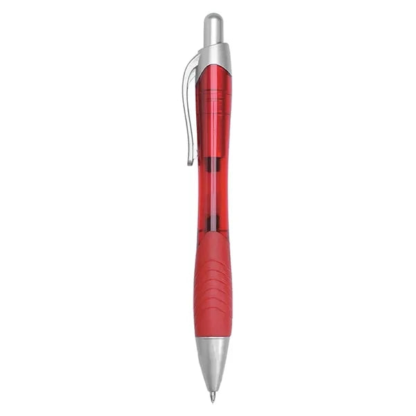 Translucent Plastic Push-Button Ballpoint-Pen