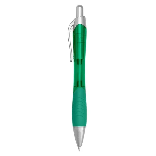 Translucent Plastic Push-Button Ballpoint-Pen