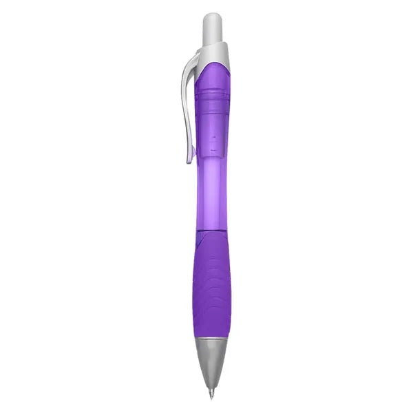 Translucent Plastic Push-Button Ballpoint-Pen