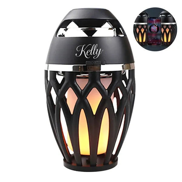 Portable Waterproof LED Flame Bluetooth Speaker