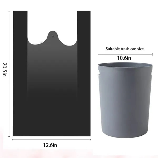 Large Capacity Black Garbage Bag w/ Handles