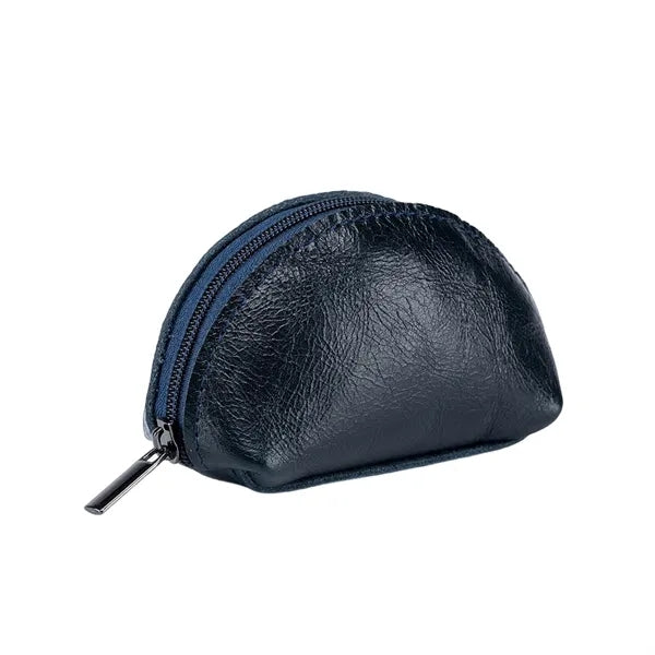 Oil Wax Leather Durable Lightweight Mini Zipper Coin Purse