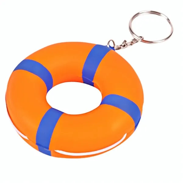 PU Foam Lifebuoy Shaped Stress Reliever Toy Keychain