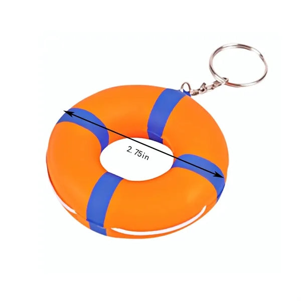 PU Foam Lifebuoy Shaped Stress Reliever Toy Keychain