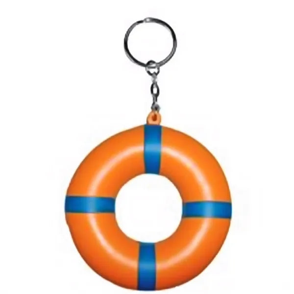 PU Foam Lifebuoy Shaped Stress Reliever Toy Keychain
