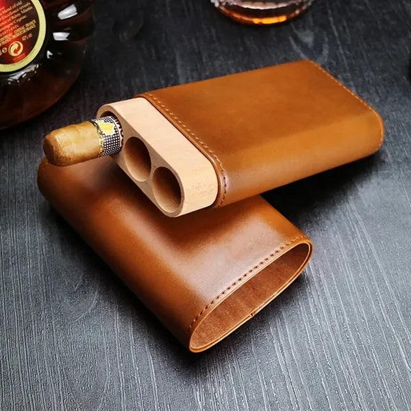 PU Leather Cigar Humidor Case
