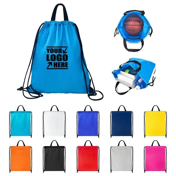 Basketball Drawstring Backpack Gaming Sports Gym String Bag