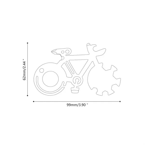 Bike Shaped Multi Functional Tool w/ Mirror