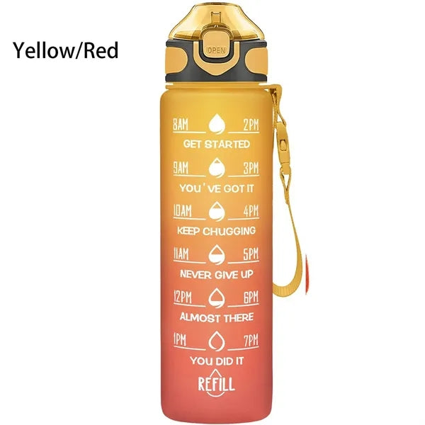 32oz BPA Free Wide Mouth Sports Water Bottle w/ Time Markers
