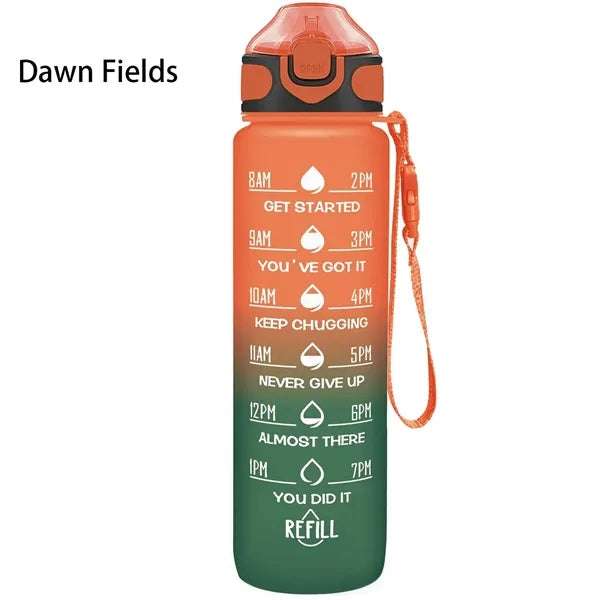 32oz BPA Free Wide Mouth Sports Water Bottle w/ Time Markers