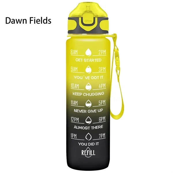32oz BPA Free Wide Mouth Sports Water Bottle w/ Time Markers
