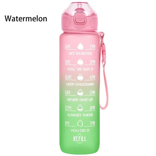 32oz BPA Free Wide Mouth Sports Water Bottle w/ Time Markers