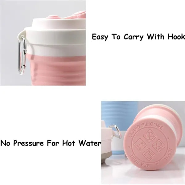 25oz Collapsible Food Grade Silicone Water Bottle