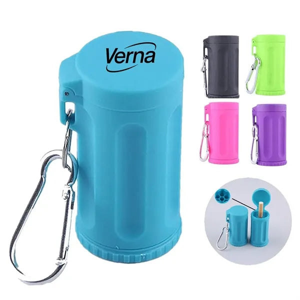 Outdoor Plastic Ashtray w/ Carabiner