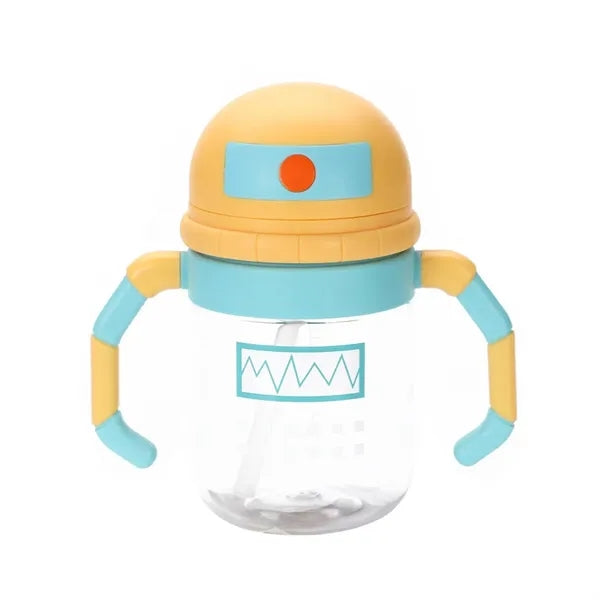 12 Oz Kids Spill Proof Straw Water Bottle w/ Handle
