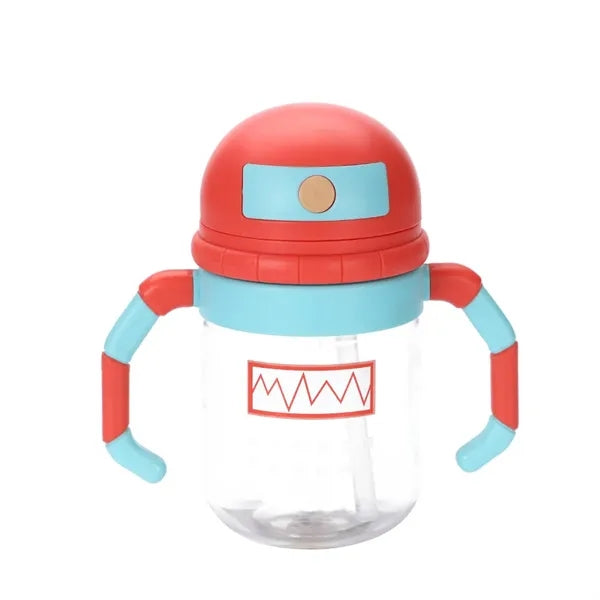 12 Oz Kids Spill Proof Straw Water Bottle w/ Handle