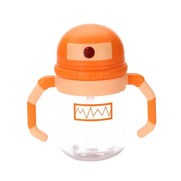 12 Oz Kids Spill Proof Straw Water Bottle w/ Handle