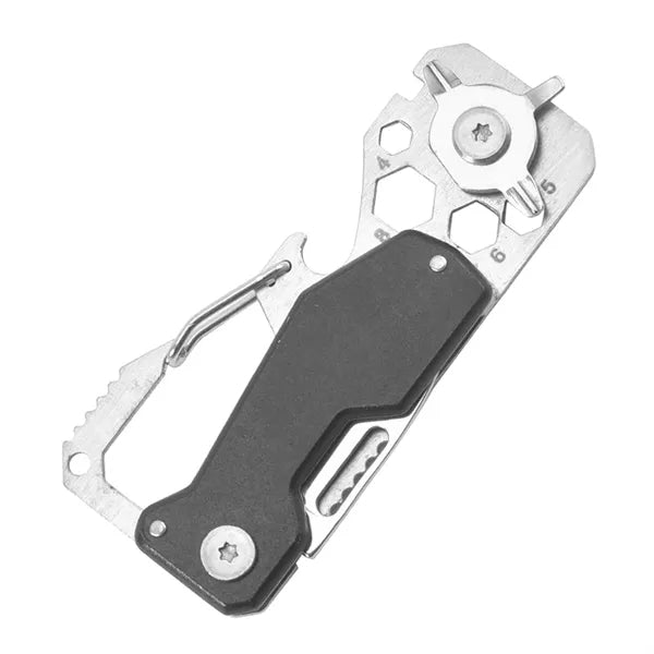 4 in 1 Multi Tool Stainless Steel Carabiner Folding Knife