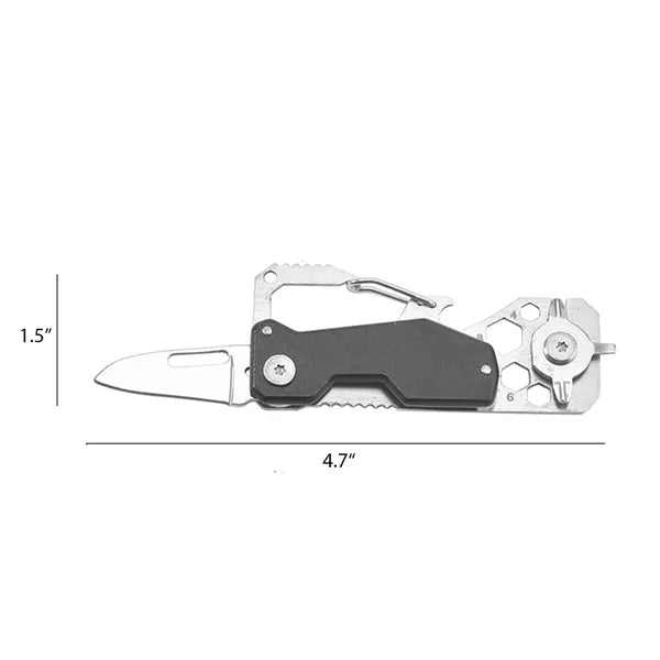 4 in 1 Multi Tool Stainless Steel Carabiner Folding Knife