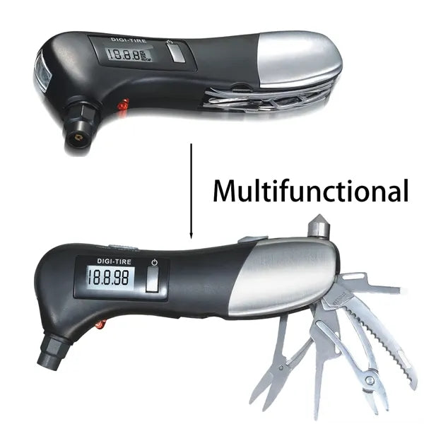 10 In 1 Multi Digital Flashlight Tire Pressure Gauge