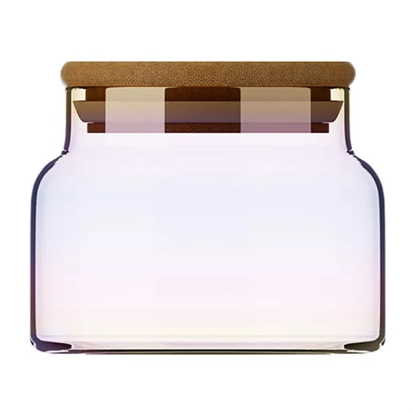 8oz Bamboo Lid Clear Glass Storage Jar