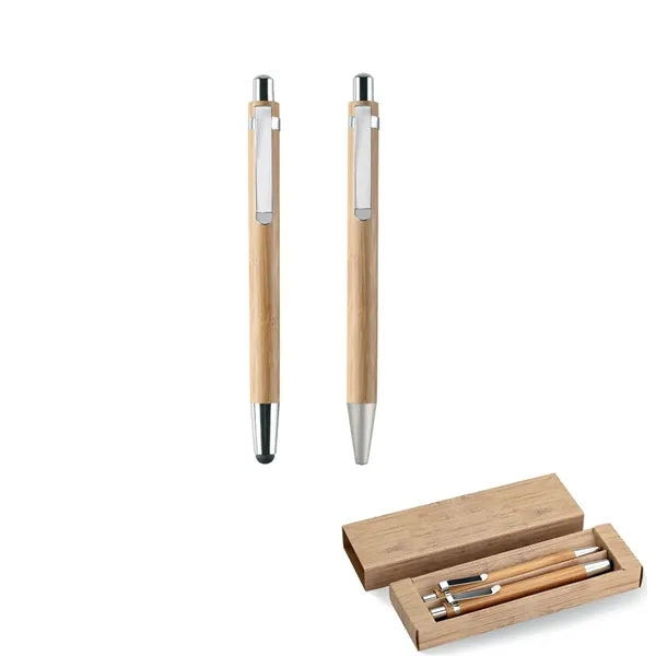 Lucky Clicker Bamboo Pen & Pencil Set