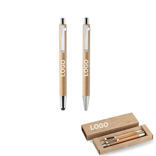 Lucky Clicker Bamboo Pen & Pencil Set
