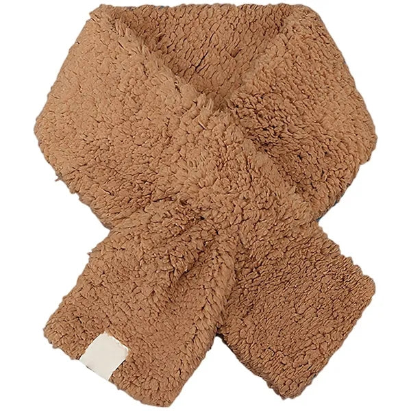 Winter Soft Lamb Wool Neck Warmer Scarf