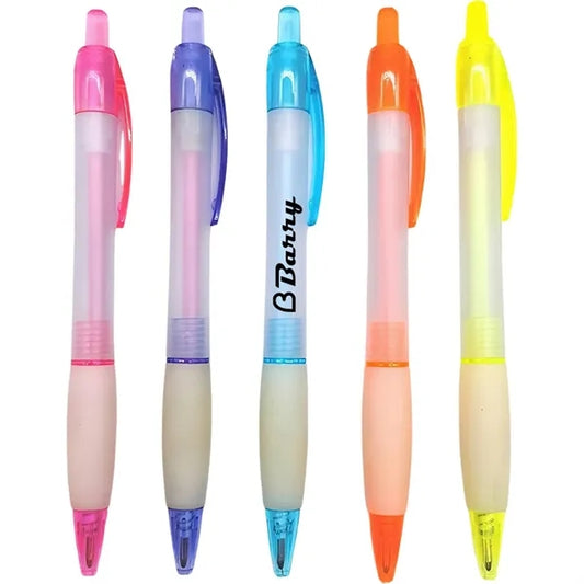 Frosted Plastic Retractable Ballpoint Pen
