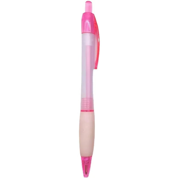 Frosted Plastic Retractable Ballpoint Pen
