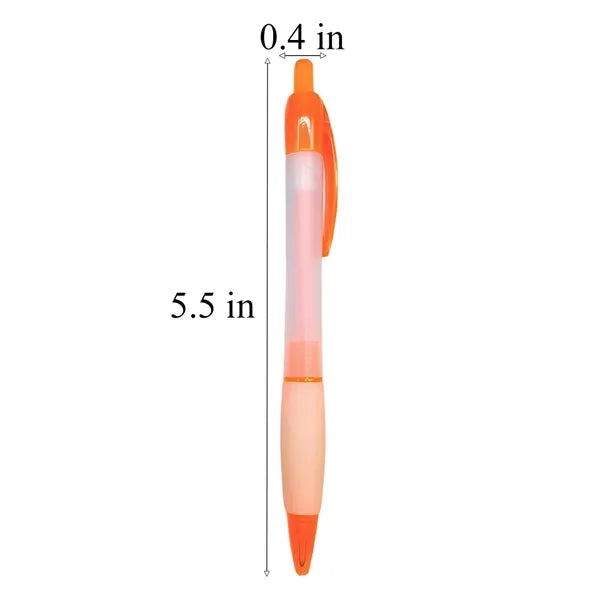 Frosted Plastic Retractable Ballpoint Pen